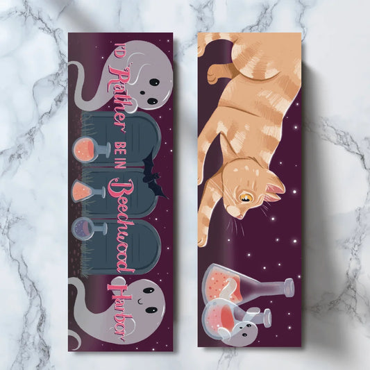 "I'd Rather Be In..." Bookmark Duo