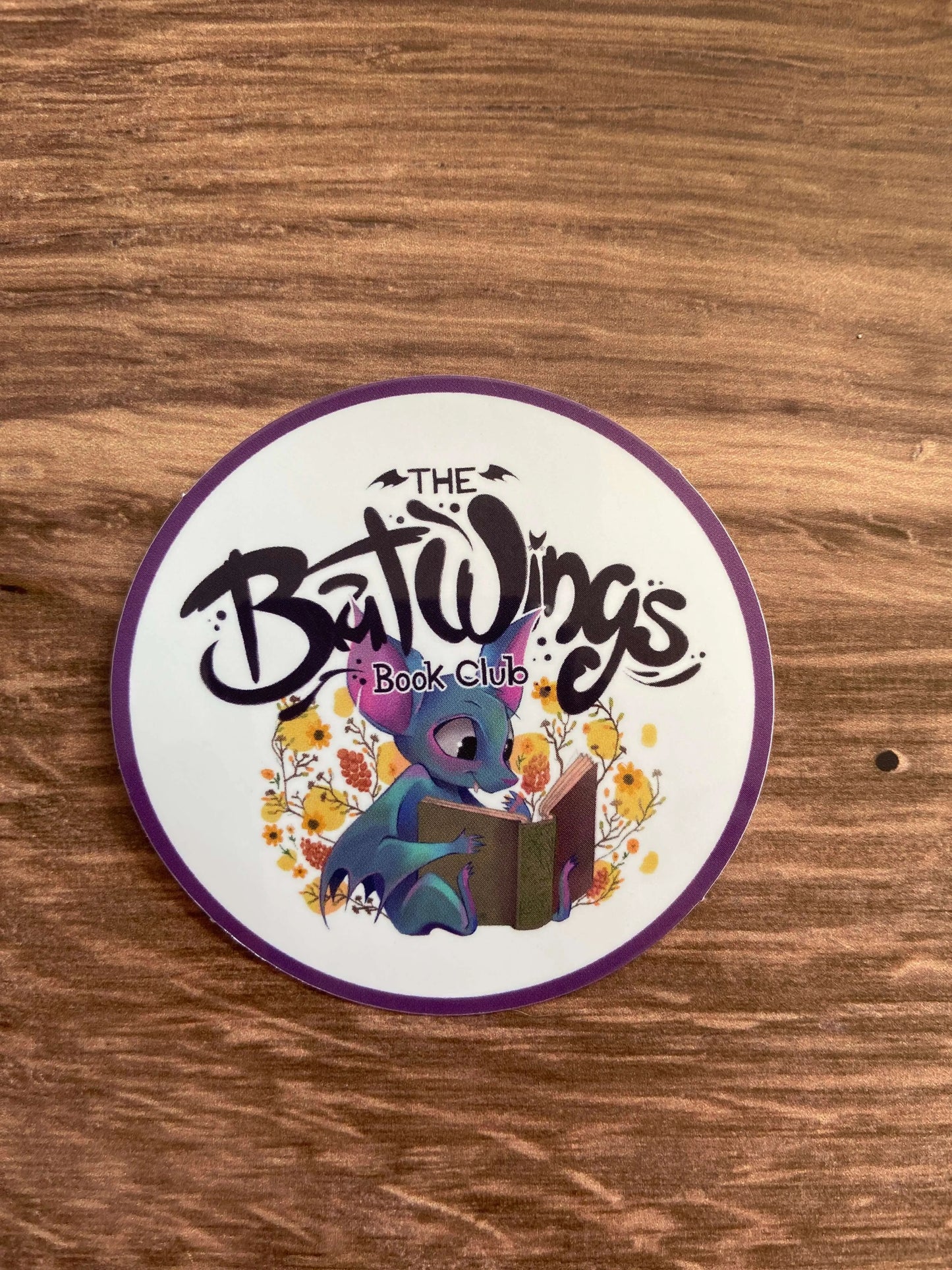 Bat Wings Book Club Sticker