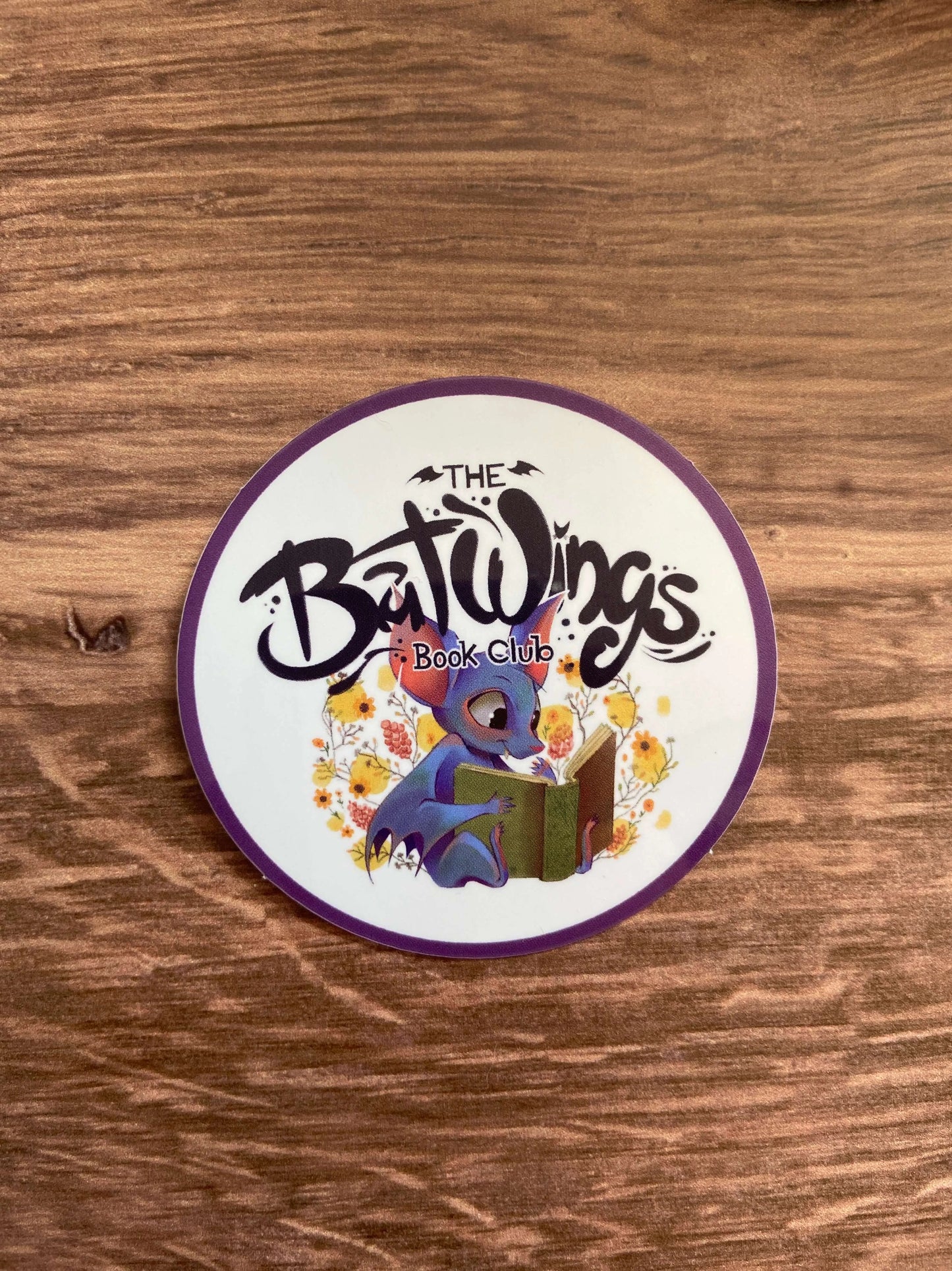 Bat Wings Book Club Sticker